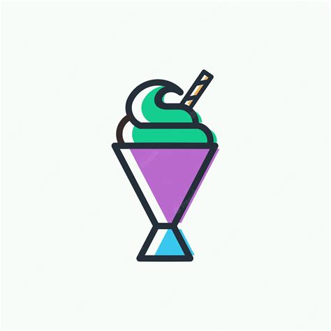 Premium Vector | Milkshake logo