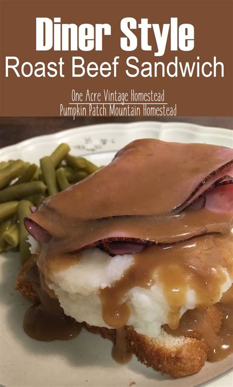 Diner Style Roast Beef Sandwich Vintage Mountain Homestead In