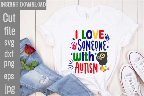 I Love Someone With Autism SVG Cut File Graphic By SimaCrafts