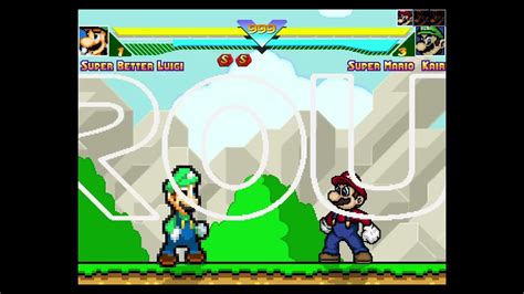 Mugen Super Better Luigi Me Vs Super Mario And His Ai Patches Youtube