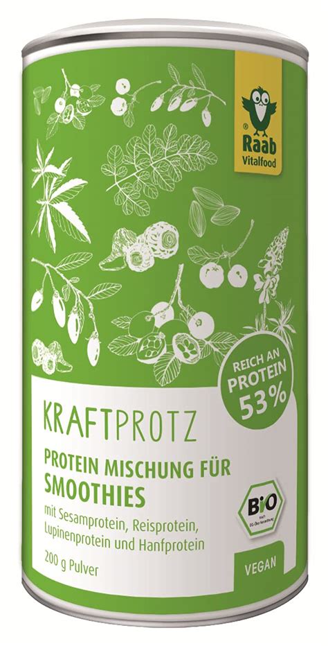 Raab Vitalfood Bio Kraftprotz Pulver Superfood Mischung F R Smoothies