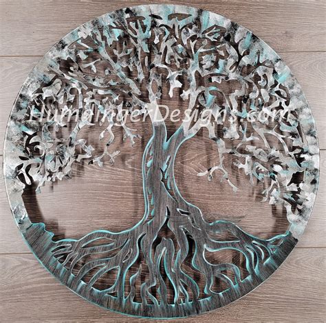 Tree Of Life Metal Wall Art Pewter Patina Timeless Splendor Humdinger