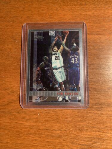 Tim Duncan Topps Chrome Rookie Card Spurs Hof Ebay