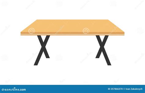 Wooden Table Icon Furniture Symbol Sign Desk Vector Stock