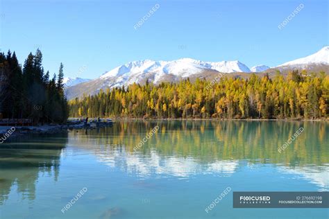 Beautiful Kanas Lake, Xinjiang, China — plateau, valley - Stock Photo ...