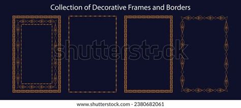 Collection Decorative Frame Border Design Stock Vector (Royalty Free ...