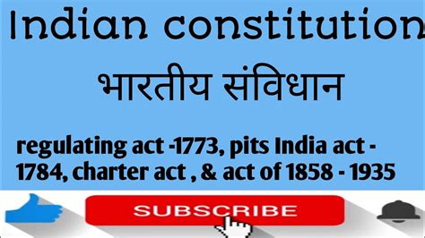 Polity Indian Constitution Important Acts Regulating Act 1773