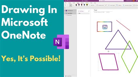 Drawing In Microsoft Onenote Youtube