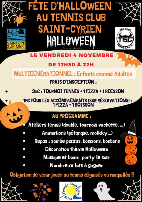 Fête Halloween 2022 ECOLE DE TENNIS DE ST CYR SUR MER