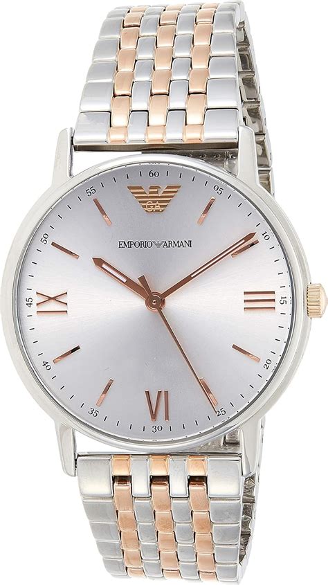 Emporio Armani Men S Quartz Watch Analog Display And Stainless Steel