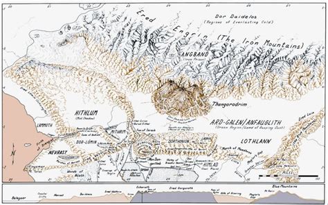 Why is Thangorodrim / Angband not visible in the provided map in the ...