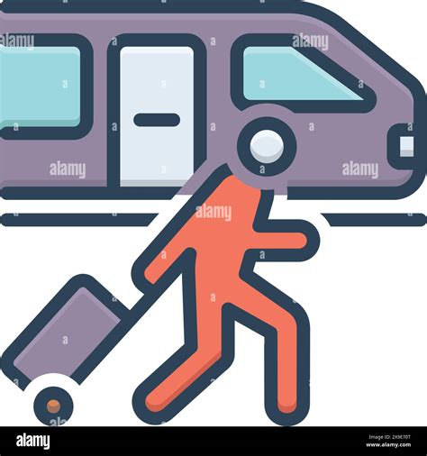 Icon For Passenger Train Stock Vector Image Art Alamy