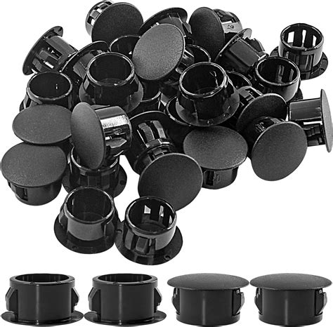 Amazon Murtenze 30 Pcs 16mm 5 8 Black Hole Plugs Plastic Flush