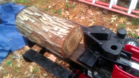 Troy Bilt Ton Log Splitter With Way Wedge Video Dailymotion