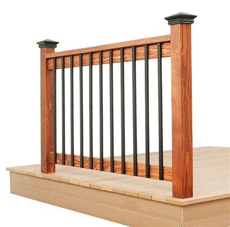 Deck Spindles Inch Rectangle Facemount Baluster Black Smooth