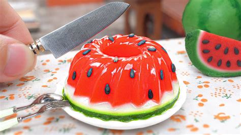 🍉 Fresh Miniature Watermelon Jelly Recipe Idea 🍉 Coolest Tiny Dessert Tutorial By Tiny Bakery