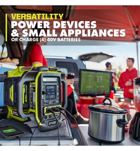 Ryobi V Watt Portable Battery Power Station Inverter Generator