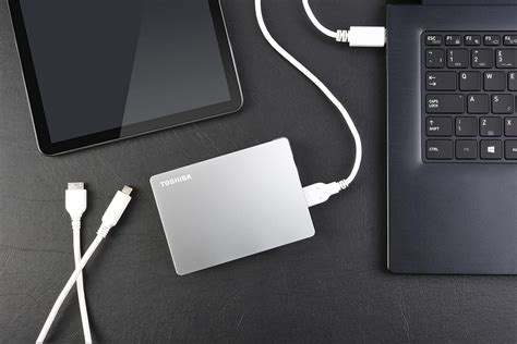 Toshiba Canvio Flex Disco Duro Externo Port Til Usb C Usb Plateado