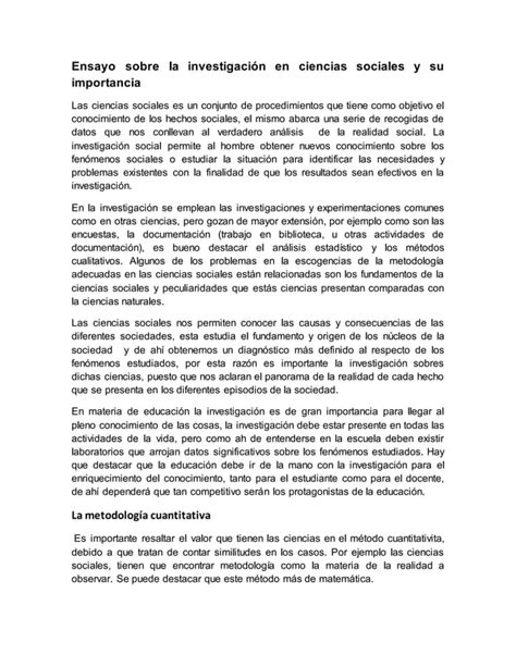 Ensayo En Ciencias Sociales PDF Descarga Gratuita