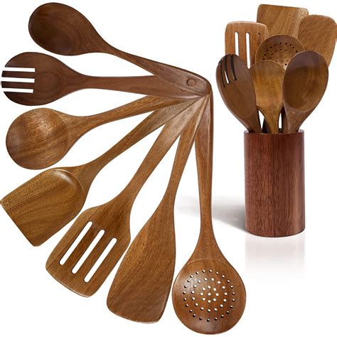 8 In 1 Eco Friendly Bamboo Kitchen Utensil Set Tool Kitchenware Bamboo