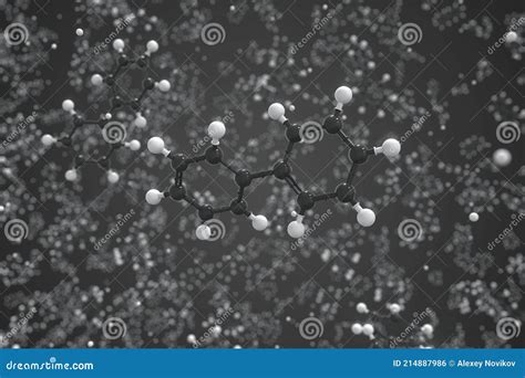 Biphenyl Molecule, Ball-and-stick Molecular Conceptual Model ...