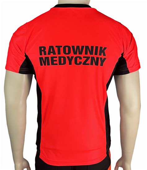 KOSZULKA T SHIRT DAMSKA RATOWNICTWO MEDYCZNE FLUO