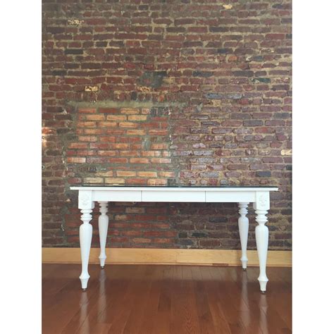 Custom Made Glass Top Desk/Dining Table - AptDeco