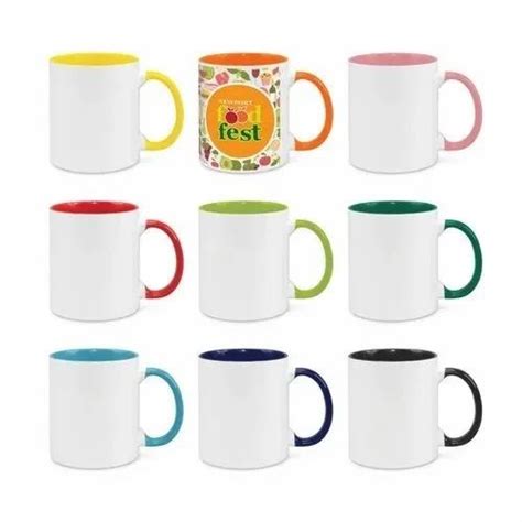 Plain Ceramic Sublimation 3 Ton Mugs Capacity 350ml Size Dimension 11 Oz At ₹ 65 Piece In Rajkot