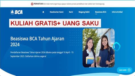 Selamat Beasiswa Bca Dibuka Pendaftaran September Lulusan