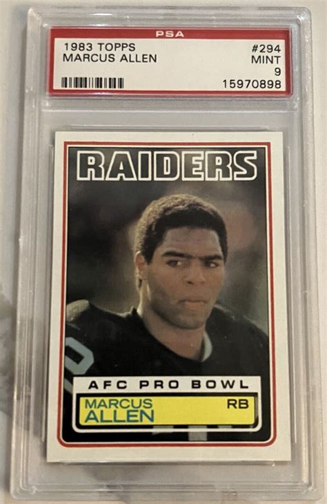 Marcus Allen 1983 Topps 294 Base Price Guide Sports Card Investor