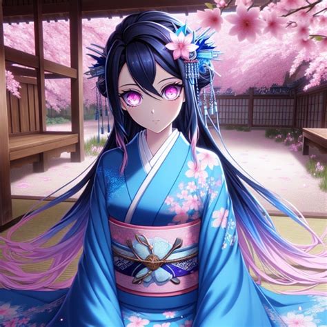 anime girl cherry blossom fanart