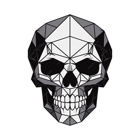 Premium Vector | Human skull skull silhouette abstract geometric skull ...