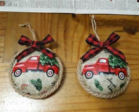 Little Red Truck ornaments | Red truck, Novelty christmas, Holiday decor