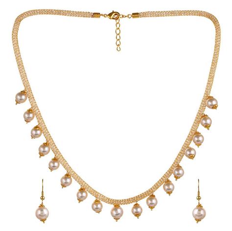 Buy Sukkhi Adorable Gold Plated Wedding Jewellery Pearl Choker Necklace