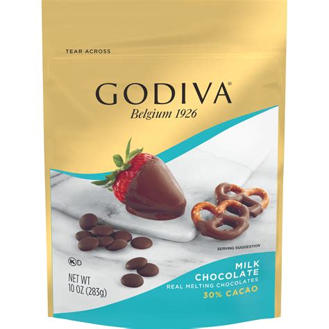 Godiva Milk Chocolate Real Melting Chocolates With 30 Cacao 10 Oz Bag