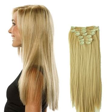 Extensiones Cabello Lacio 100 Natural 1mx45cm Clip Rubio 613 972 32