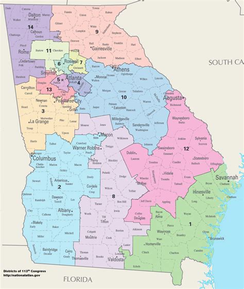 Zip Code Map Of Georgia Georgia S Congressional Districts Wikipedia