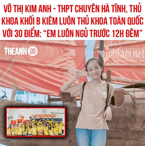 NỮ Sinh HÀ TĨnh LÀ ThỦ Khoa Duy Nhà Báo Hoàng Nguyên Vũ