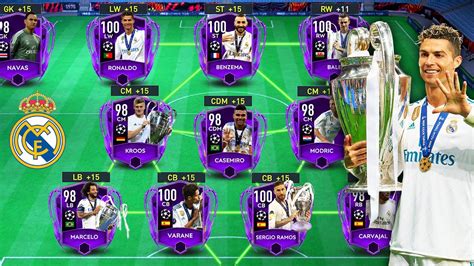 Real Madrid X Ucl Winner Squad Builder Fifa Mobile Youtube