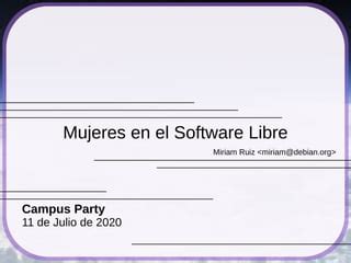 Mujeres En El Software Libre Ppt