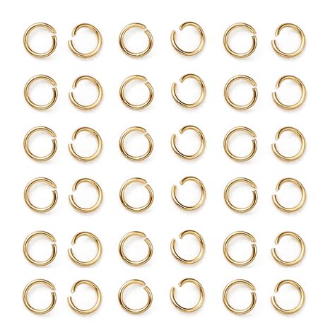 304 Stainless Steel Jump Rings Open Jump Rings Real 18K Gold Plated