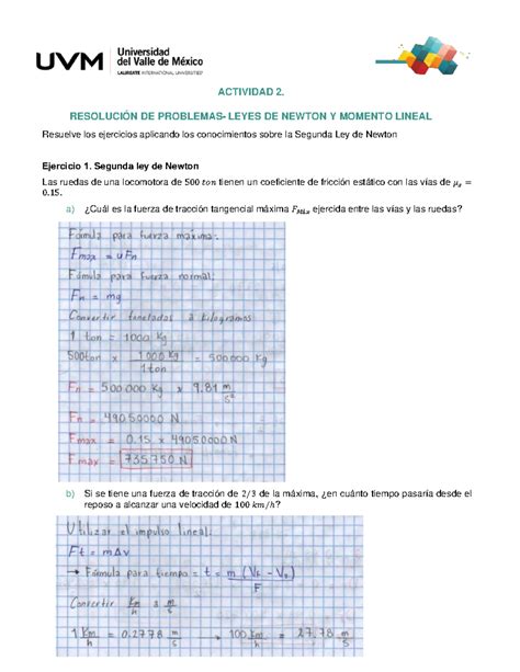 A Fisica Resoluci N De Problemas Leyes De Newton Y Momento Lineal