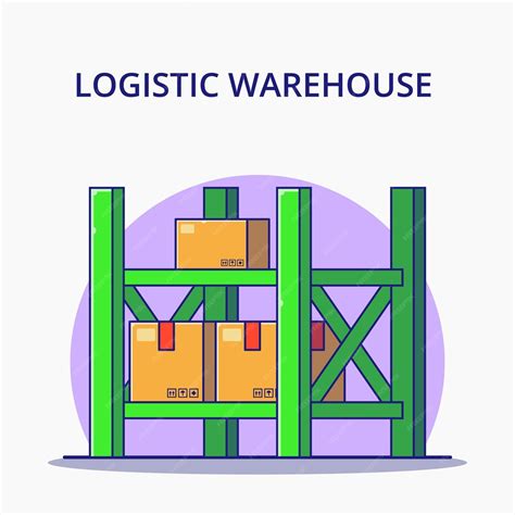 Premium Vector | Logistic warehouse stacking cartoon illustration ...