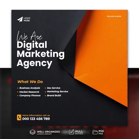 premium psd digital marketing corporate social media  agency banner