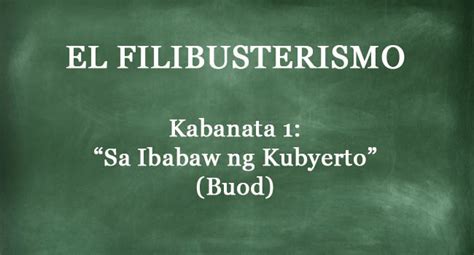 Buod Ng El Filibusterismo Kabanata 1 39 Masoparmor