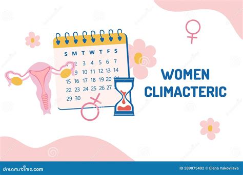 Women Climacteric Menopause Concept Background Stock Vector