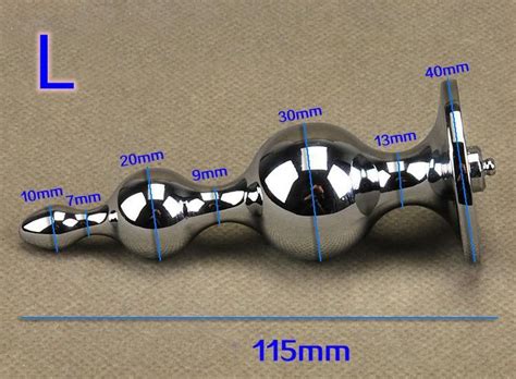 Electro Anal Butt Plugs Metal Gay Butt Beads Tail Four Size Sex Toys DIY Electro Sex Shock Sex