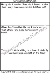 Subtraction Word Problems / FREE Printable Worksheets – Worksheetfun