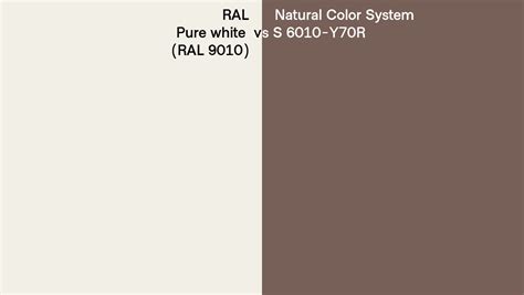 Ral Pure White Ral 9010 Vs Natural Color System S 6010 Y70r Side By