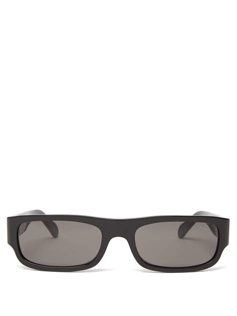 Céline Show Rectangular Acetate Sunglasses In Black Lyst